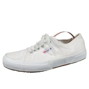 Superga 2750 Cotu Classic Womens 9 White Canvas Sneakers Casual‎ Low Everyday